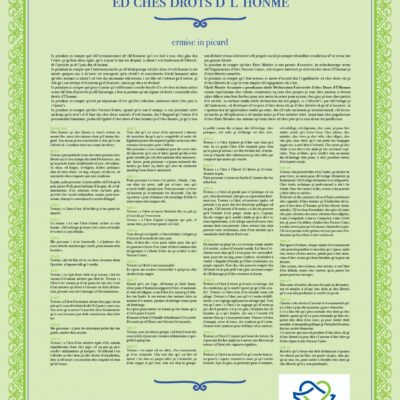 Déclaracion universèle ed chés drots l'honme - version pdf