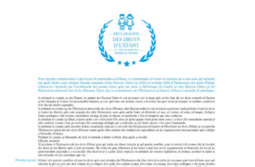 Déclaracion des drots d'l'éfant - version pdf